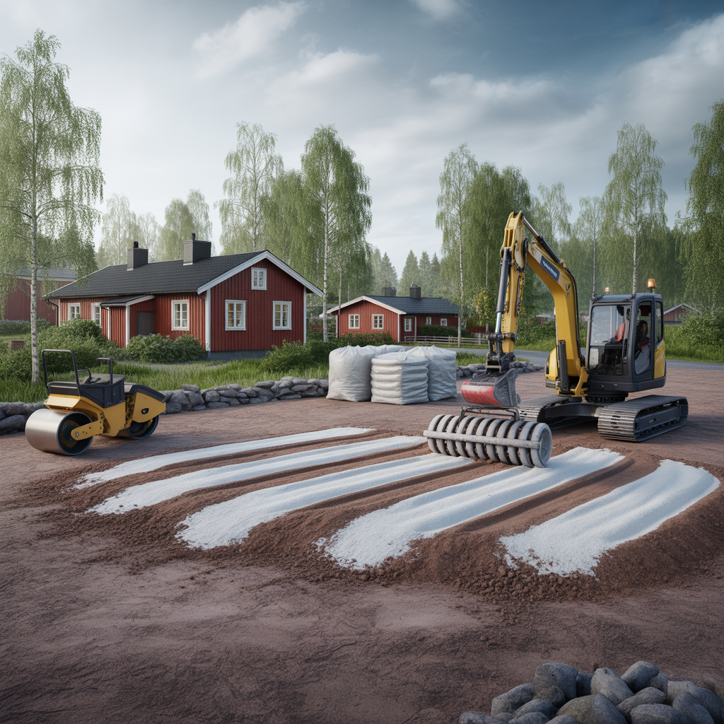 stabilisering av lerjord med kalk och cement kostnad och utf
